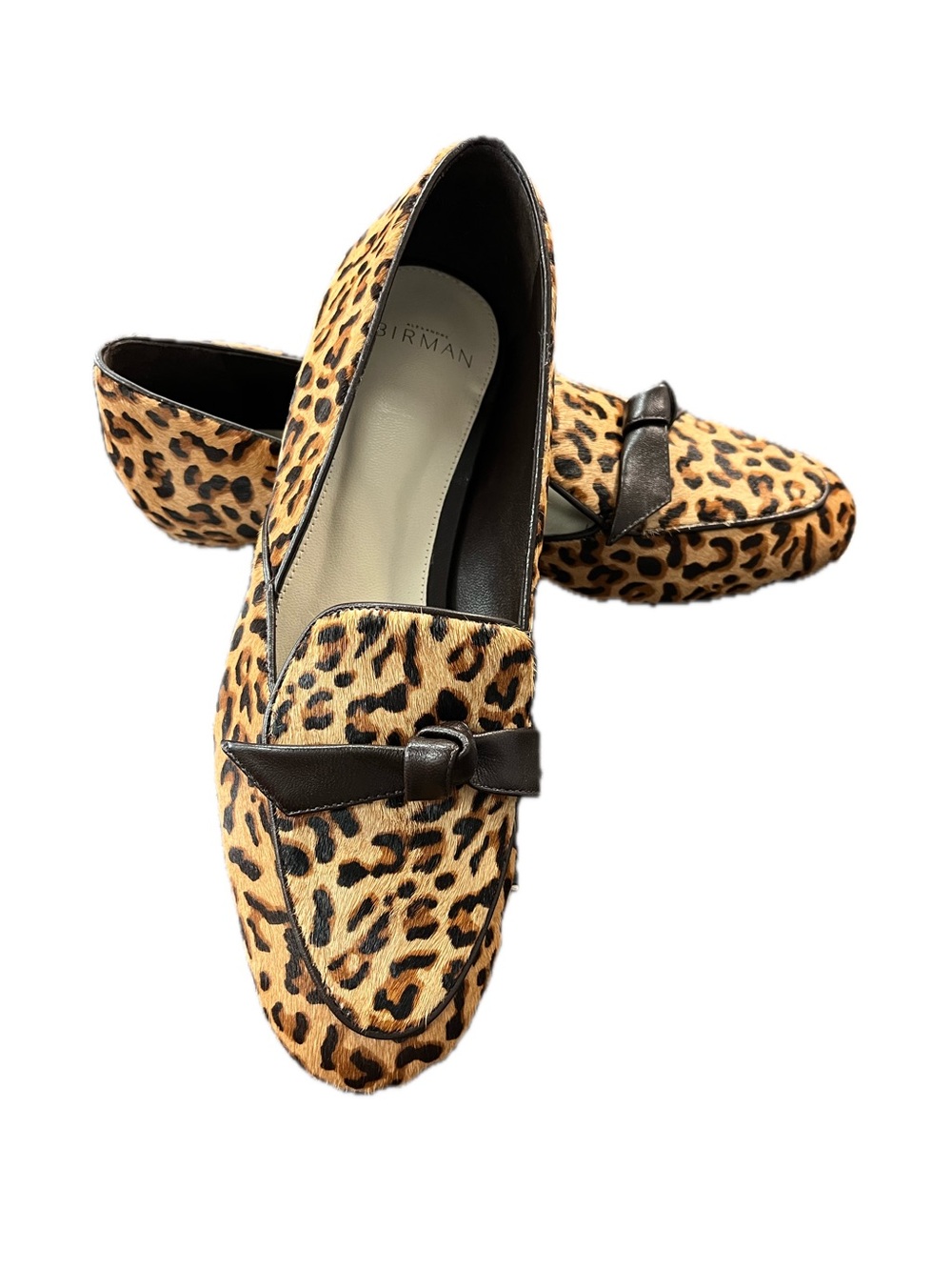 Alexandre Birman Leopard Print Bow Flat Loafers Flats Women’s Size 37.5